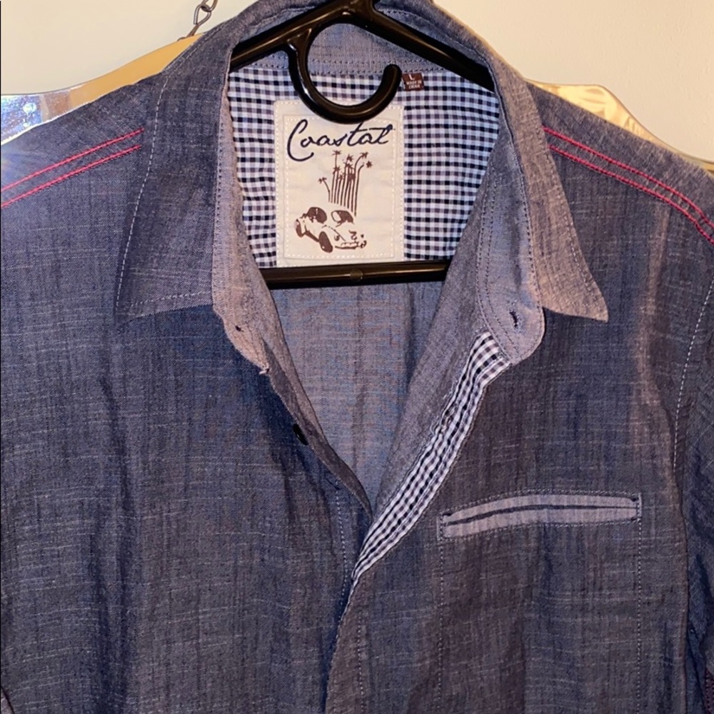 Costal Clothing Dar Grey button down